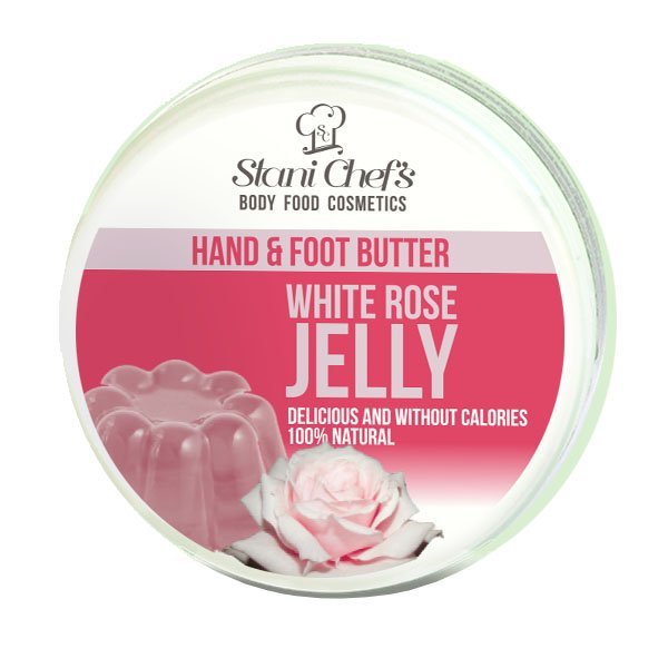 Crema naturale per mani e piedi alla gelatina di rose bianche 100 ml