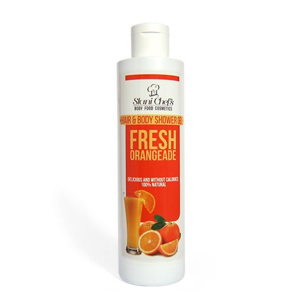 Přírodní sprchový gel na vlasy a tělo čerstvá oranžáda 250 ml