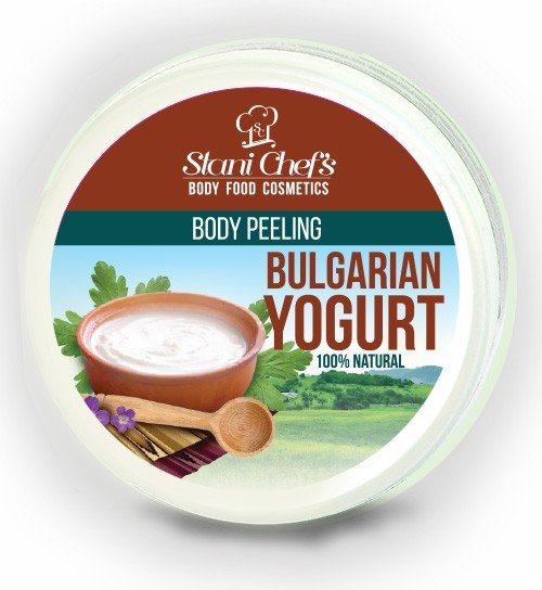 Přírodní tělový peeling bulharský jogurt na bázi mořské soli 250 ml