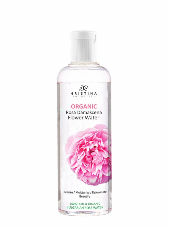 Acqua floreale naturale organica con rosa di damasco spray 200 ml