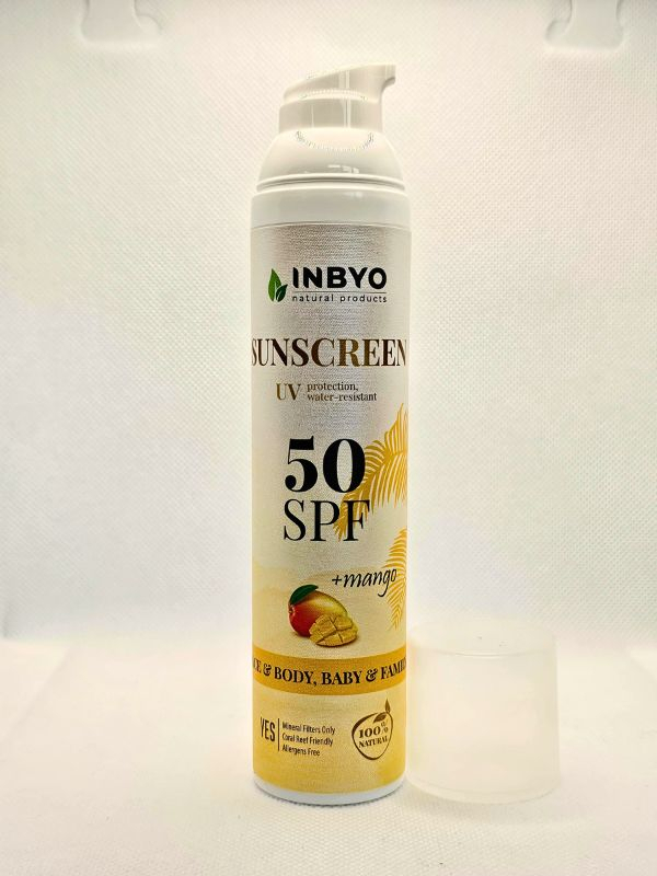 Солнцезащитный крем для лица и тела Inbyo SPF 50 для детей и взрослых, с манго, 100 мл — фото 4