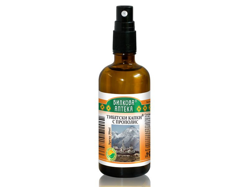 BIOHERBA Sprej do krku tibetské kapky a propolis 50 ml