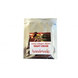Naturalny ręcznie produkowany krem na noc z kawiorem, kolagenem i elastyną 5 ml