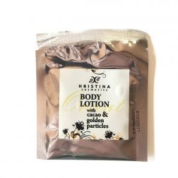 Naturalne mleczko do ciała z kakao i złotymi cząsteczkami 5 ml