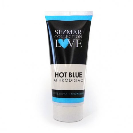 Prírodný intímny sprchový gél s afrodiziakami hot blue 200 ml 