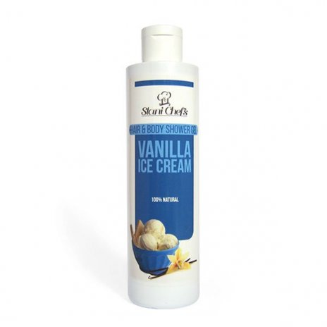 Gel doccia naturale per corpo e capelli gelato alla vaniglia 250 ml 