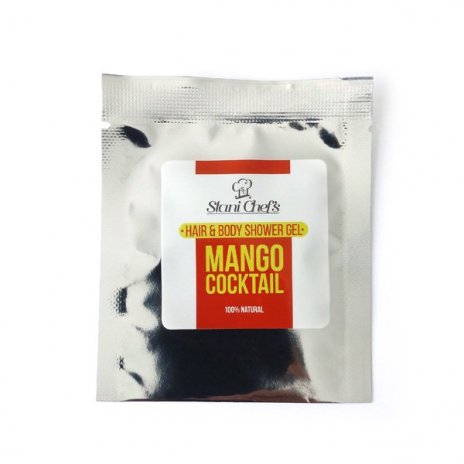 Natürliches Duschgel für Haut und Haar Mango-Cocktail 5 ml 