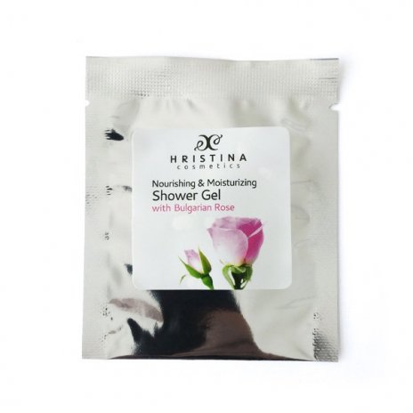 Gel doccia naturale nutriente e idratante con rosa bulgara 5 ml 