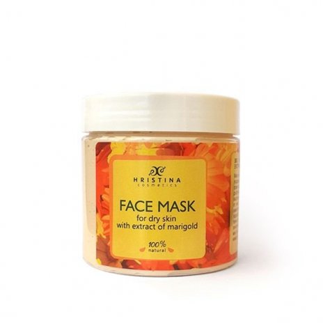 Přírodní maska na obličej pro suchou pleť s výtažkem z měsíčku lékařského 200 ml 