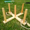 Hra dřevěné kroužky - hod na cíl