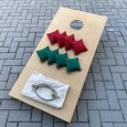 Cornhole 2 hrací desky - fazolové sáčky ČERVENÁ/ZELENÁ