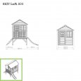 Zahradní cedrový domeček Exit Loft 300 zelený