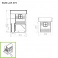 Zahradní cedrový domeček Exit Loft 500 šedý