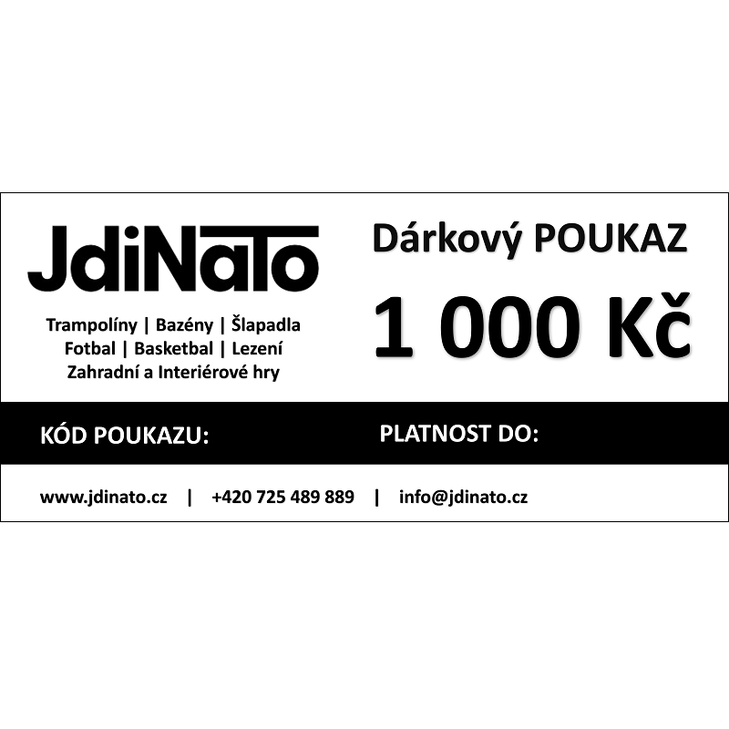 Dárkový poukaz Jdinato.cz 1 000 Kč