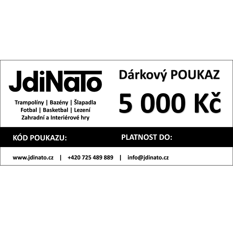 Dárkový poukaz Jdinato.cz 5 000 Kč