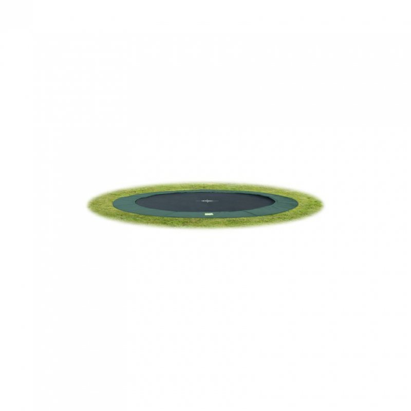 Trampolína EXIT InTerra Ground Level 366 cm - zelená