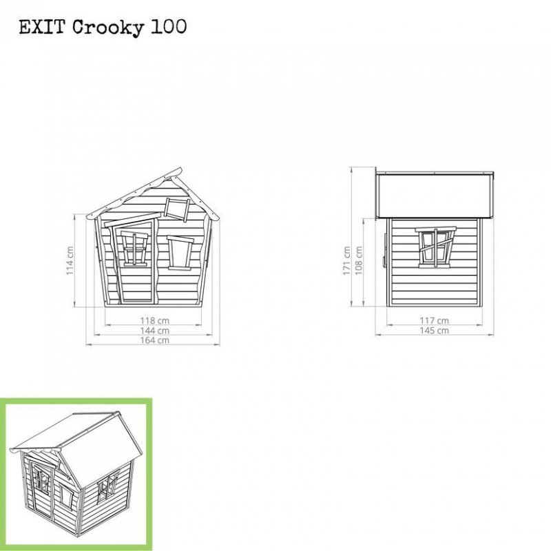 Zahradní cedrový domeček Exit Crooky 100