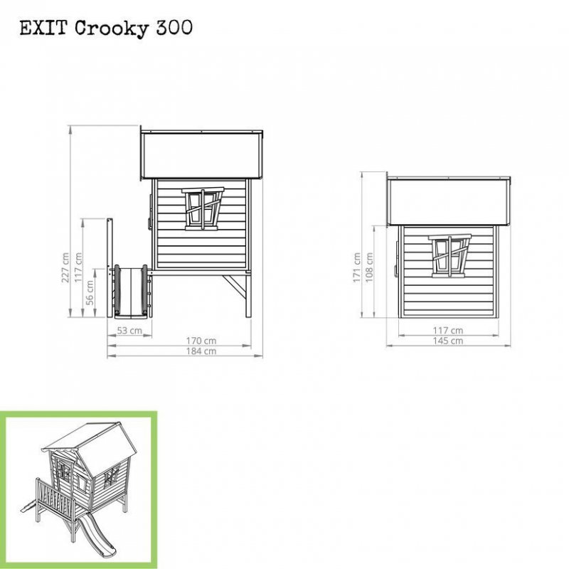 Zahradní cedrový domeček Exit Crooky 300