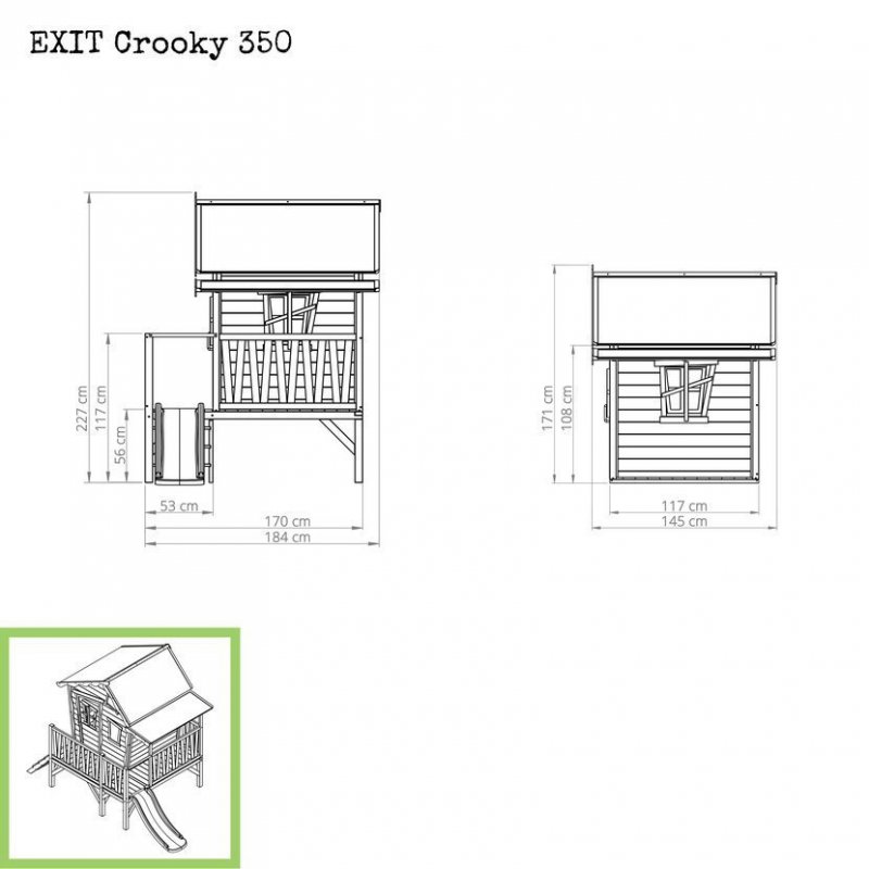 Zahradní cedrový domeček Exit Crooky 350