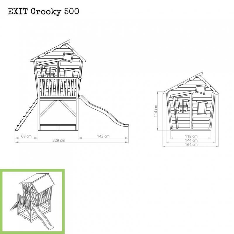 Zahradní cedrový domeček Exit Crooky 500