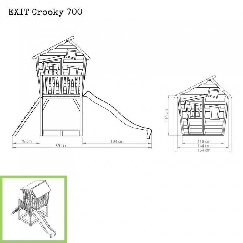 Zahradní cedrový domeček Exit Crooky 700