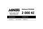 Dárkový poukaz Jdinato.cz 2 000 Kč
