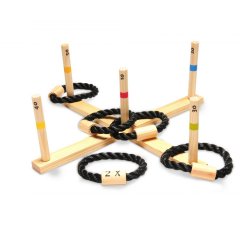 Hra dřevěné kroužky pro děti - hod na cíl