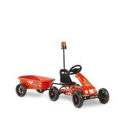 Šlapací kára Foxy Fire + přívěsný vozík