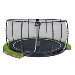 Trampolína EXIT Supreme Ground Level 366 cm Černá s ochrannou sítí