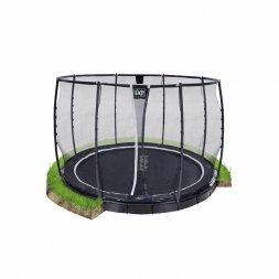 Trampolína EXIT Supreme Ground Level 305 cm Černá s ochrannou sítí