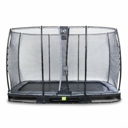 Trampolína EXIT Elegant Ground se sítí Economy 244 x 427 cm zelená