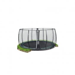 Trampolína EXIT InTerra Ground Level 366 cm s ochrannou sítí Zelená