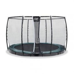 Trampolína EXIT Supreme Ground Level 305 cm Šedá s ochrannou sítí