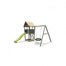 Dětské hřiště Exit Aksent Playtower + houpačkové rameno hnízdo