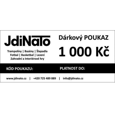 Dárkový poukaz Jdinato.cz 1 000 Kč 