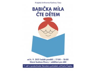 Babička Míla čte dětem