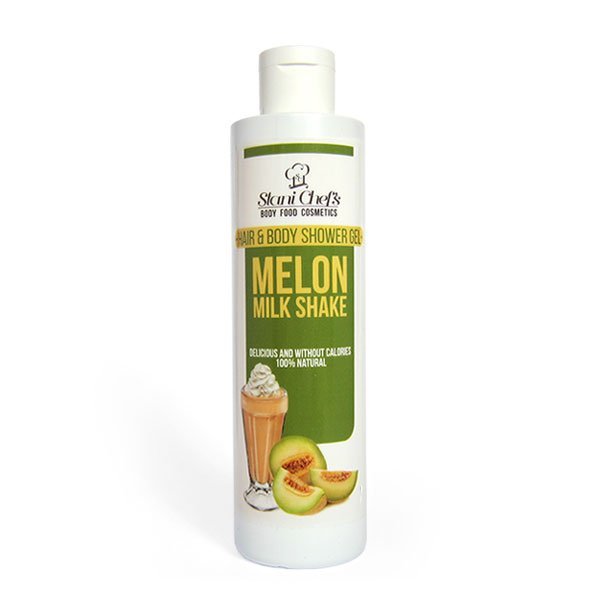 HRISTINA Přírodní sprchový gel na vlasy a tělo melounový mléčný šejk 250 ml