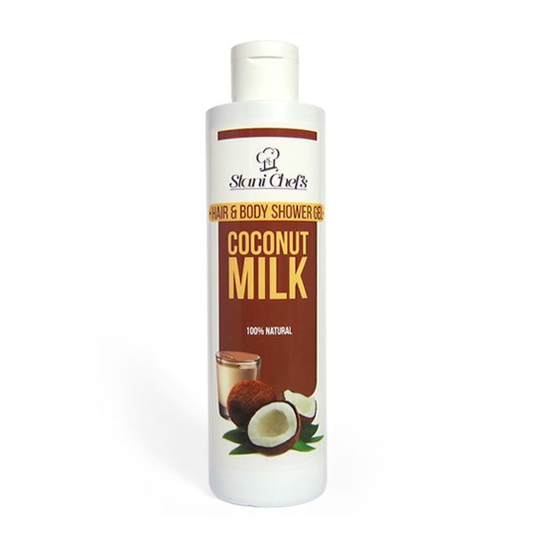 HRISTINA Přírodní sprchový gel na vlasy a tělo kokosové mléko 250 ml