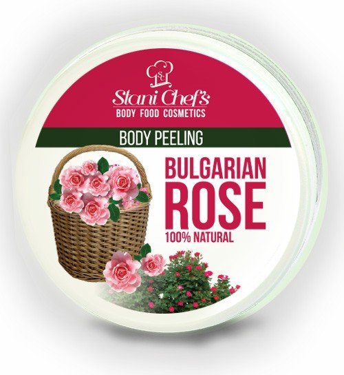 STANI CHEF'S Přírodní tělový peeling bulharská růže na bázi mořské soli 250 ml