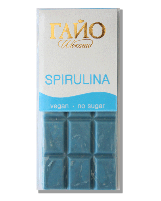 GAILLOT CHOCOLATE Veganská bílá čokoláda bez cukru s probiotikem spirulina 40 g