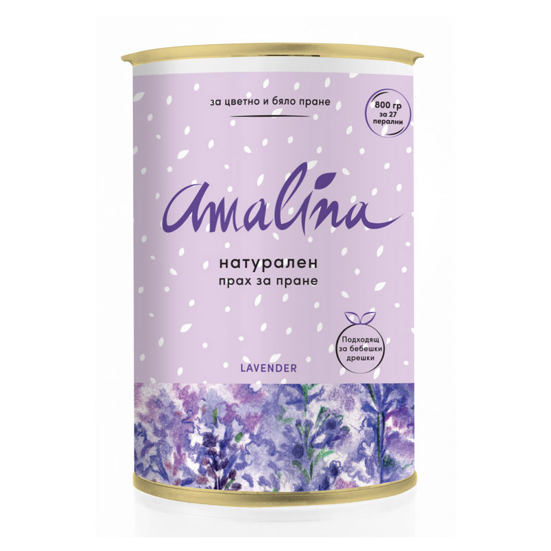 AMALINA Natürliches Lavendelwaschpulver für Buntwäsche 0,8 kg