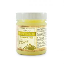 HRISTINA Natürliche Haarmaske für normales Haar mit Honig, Milch und Olivenöl 200 ml