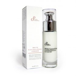 Přírodní zesvětlující oční hydratační krém 24h bílý kaviár & perla 30 ml
