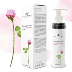 50 SPF Přírodní opalovací mléko s bulharskou růží 100 ml