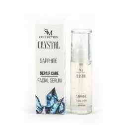 SM COLLECTION Přírodní obličejové obnovující gel sérum safír 30 ml