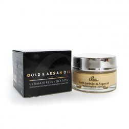 Přírodní revitalizující krém na obličej 24h zlaté částice a arganový olej 50 ml