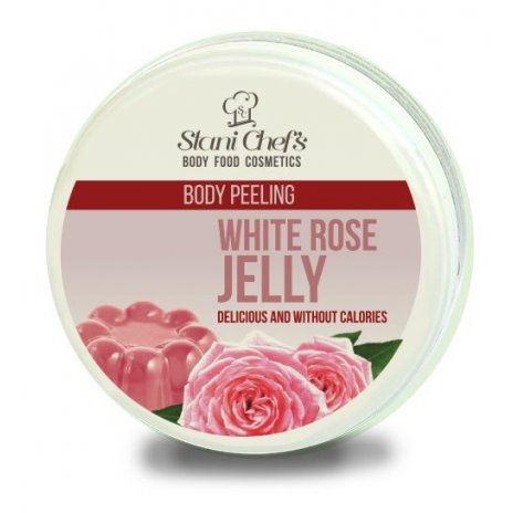 STANI CHEF'S Přírodní tělový peeling želé z bílé růže na bázi mořské soli 250 ml 