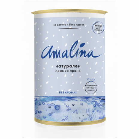 AMALINA Natürliches Waschpulver ohne Duft für Buntwäsche - 0,8 kg 