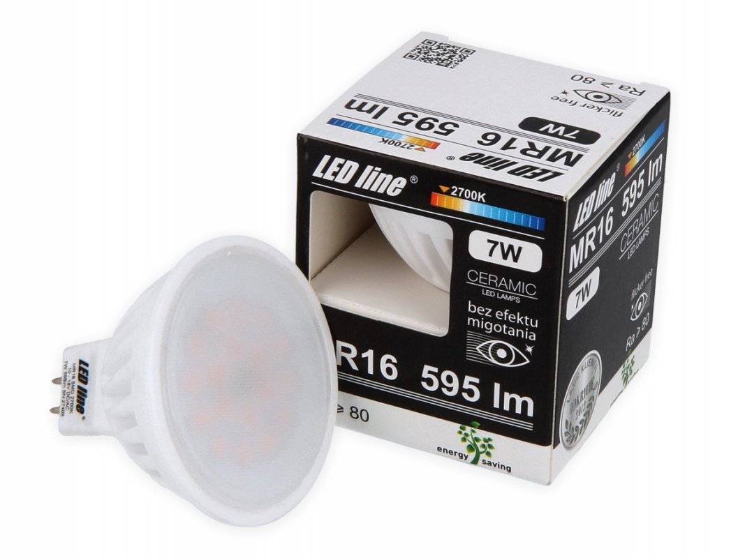 Led Line LED žárovka MR16 7W 595lm 12V teplá 50W