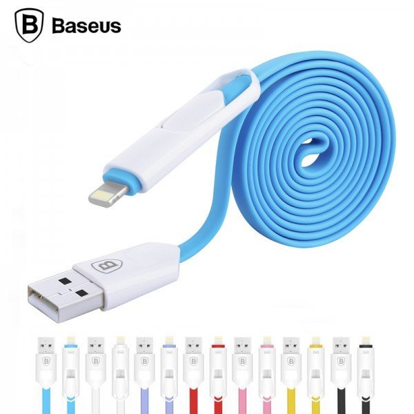 KB18 USB kabel Colorful 2in1 pro android zařízení i Iphone, Modrá, 1m Modrá